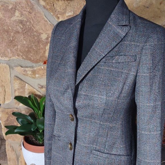 XXI Black and Grey with Thin Orange Striping Fitted Blazer Sz S‎ - Picture 3 of 11